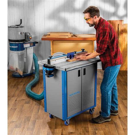 rockler steel router table cabinet|benchtop router table with lift.